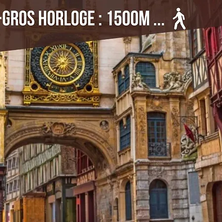 La Belle Epoque Rouen Gare 5 Min Terrasse Parking Appartamento